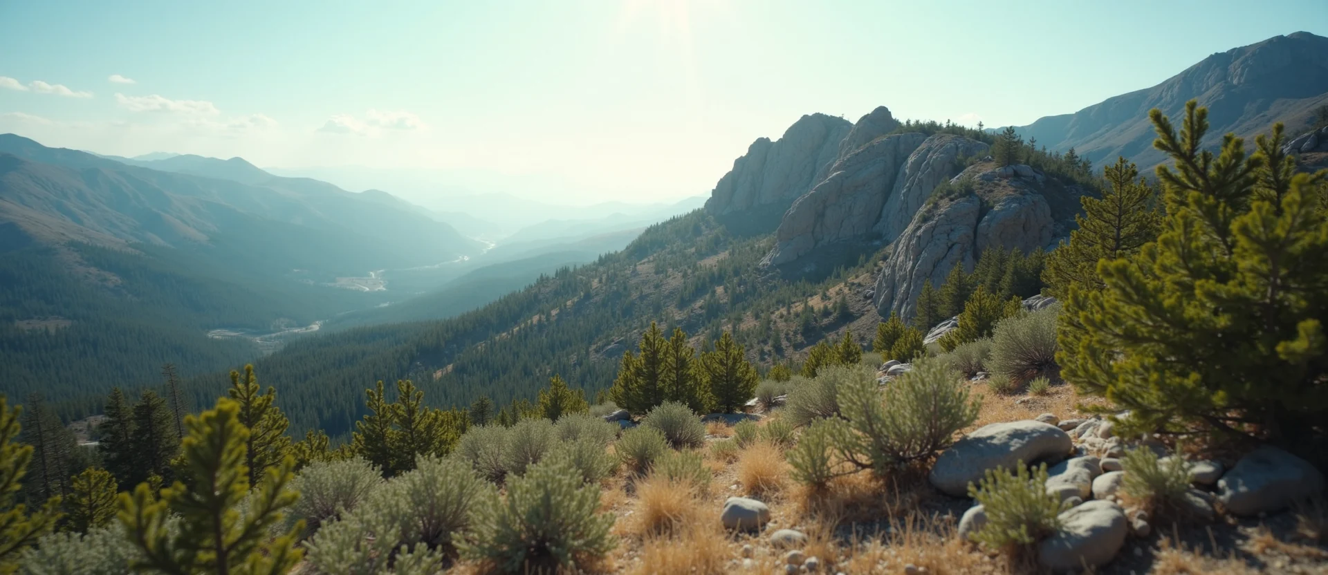 Symbolizing Stability/Peak: A local Sierra Juniper solid mountain ridge. - AI Generated