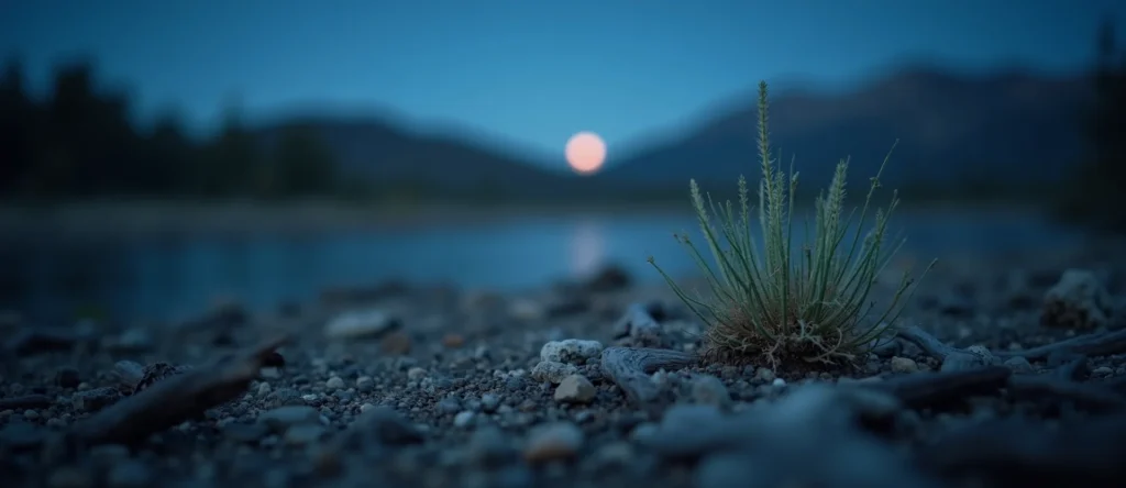 Symbolizing Seed/New Beginning: A local Mountain Mahogany sprouting sagebrush seedling. - AI Generated