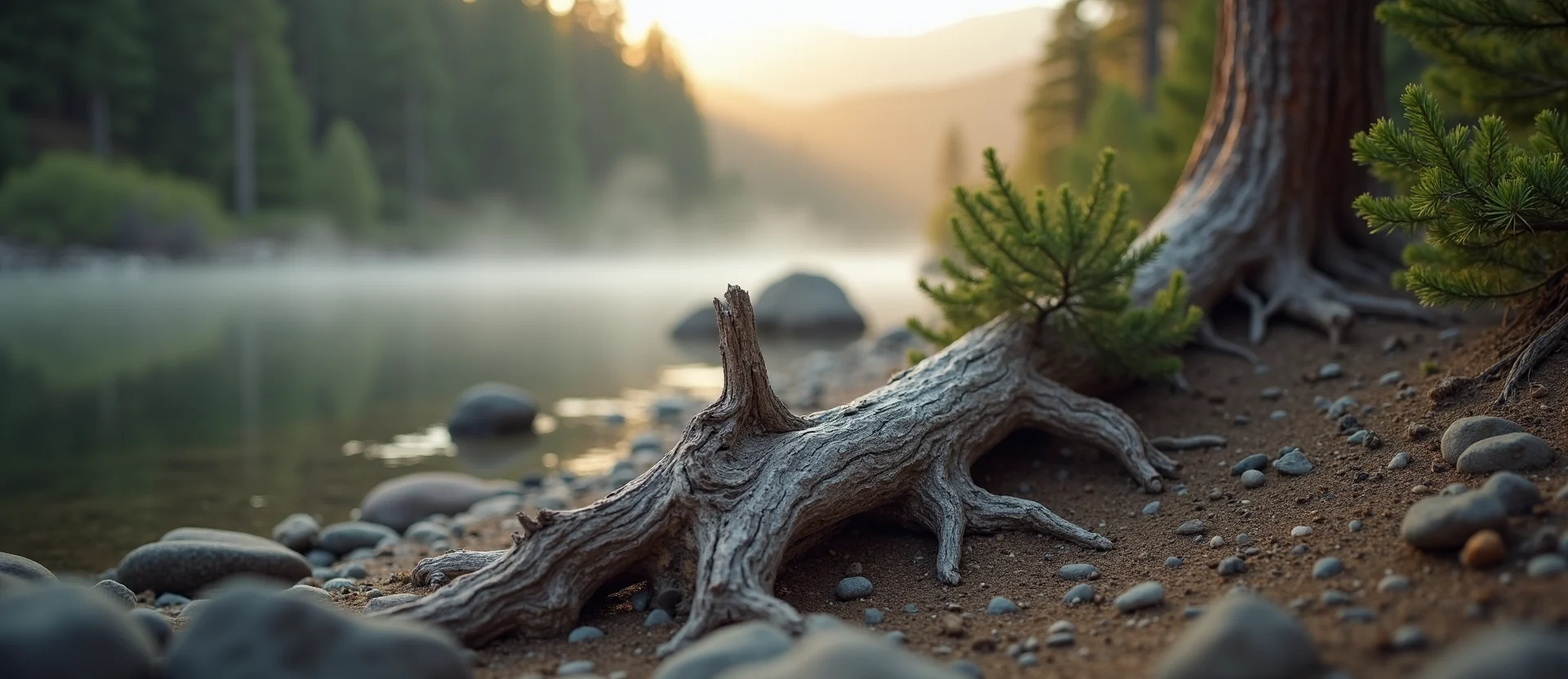 Symbolizing Growth/Resilience: A local Ponderosa Pine gnarled juniper roots. - AI Generated
