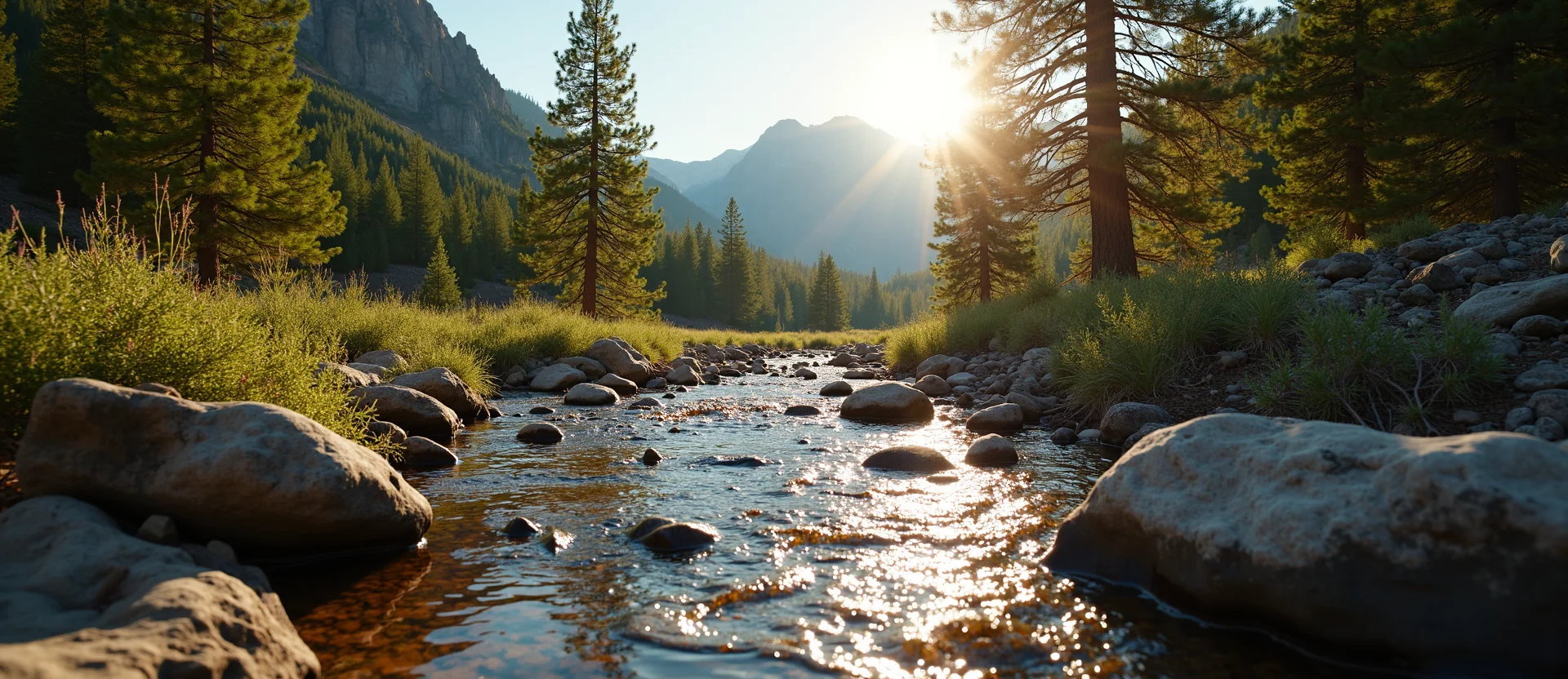 Symbolizing Flow/Cleansing: A local Manzanita babbling mountain creek. - AI Generated