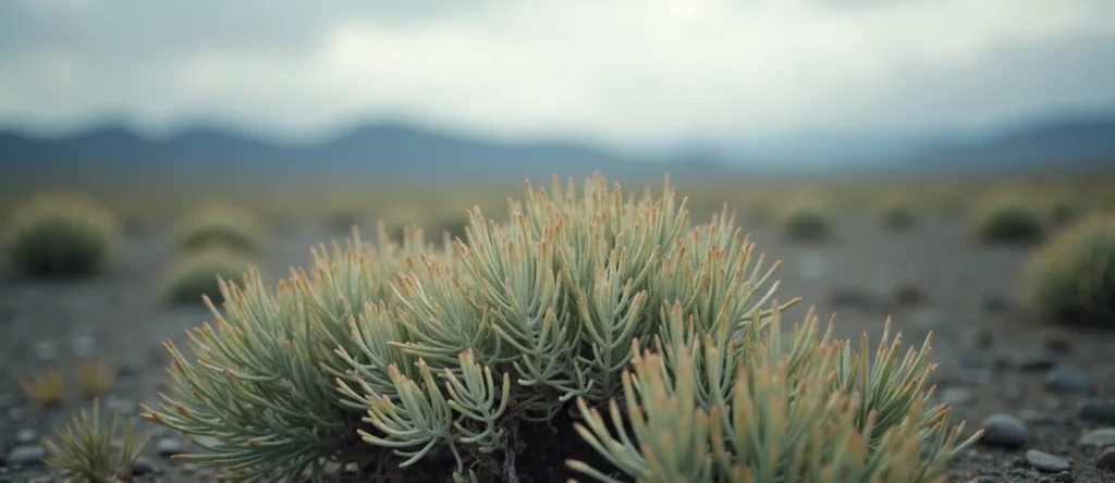 Symbolizing Stability/Peak: A local Rabbitbrush distant Sierra horizon. - AI Generated