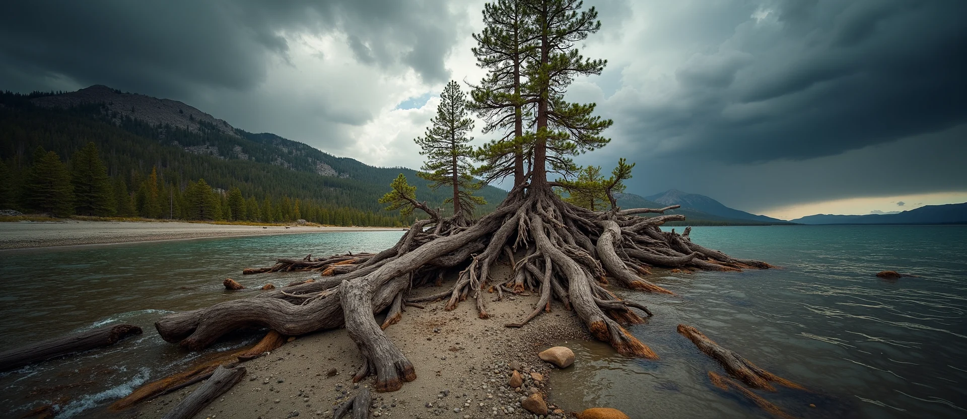 Symbolizing Growth/Resilience: A local Quaking Aspen gnarled juniper roots. - AI Generated