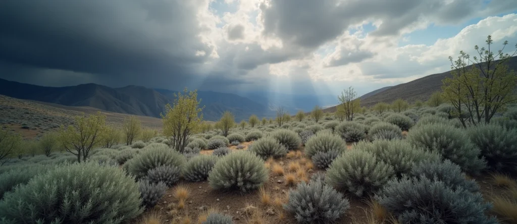 Symbolizing Identity/Local: A local Sagebrush (Artemisia tridentata) Mt. Rose foothills. - AI Generated