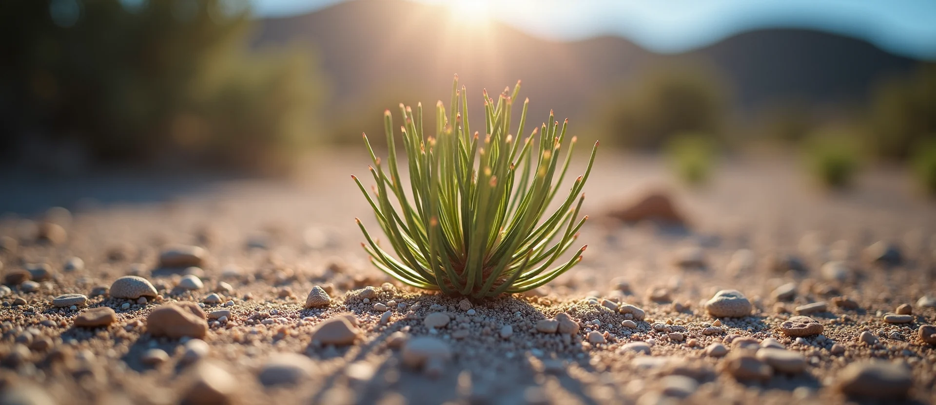 Symbolizing Seed/New Beginning: A local Desert Peach single pine seed on dry earth. - AI Generated