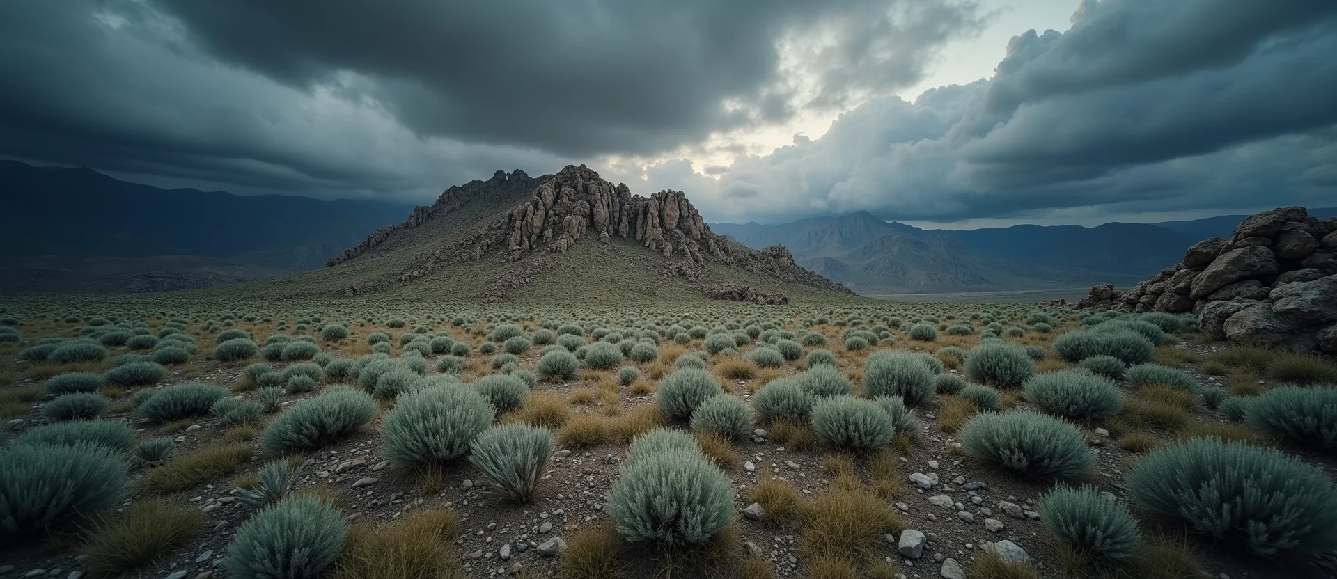 Symbolizing Identity/Local: A local Sagebrush (Artemisia tridentata) Mt. Rose foothills. - AI Generated