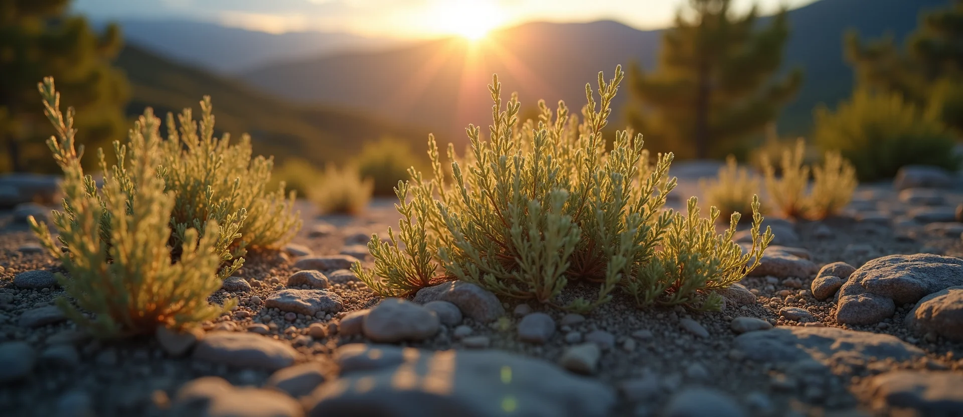 Symbolizing Identity/Local: A local Sierra Juniper Sierra Nevada skyline. - AI Generated