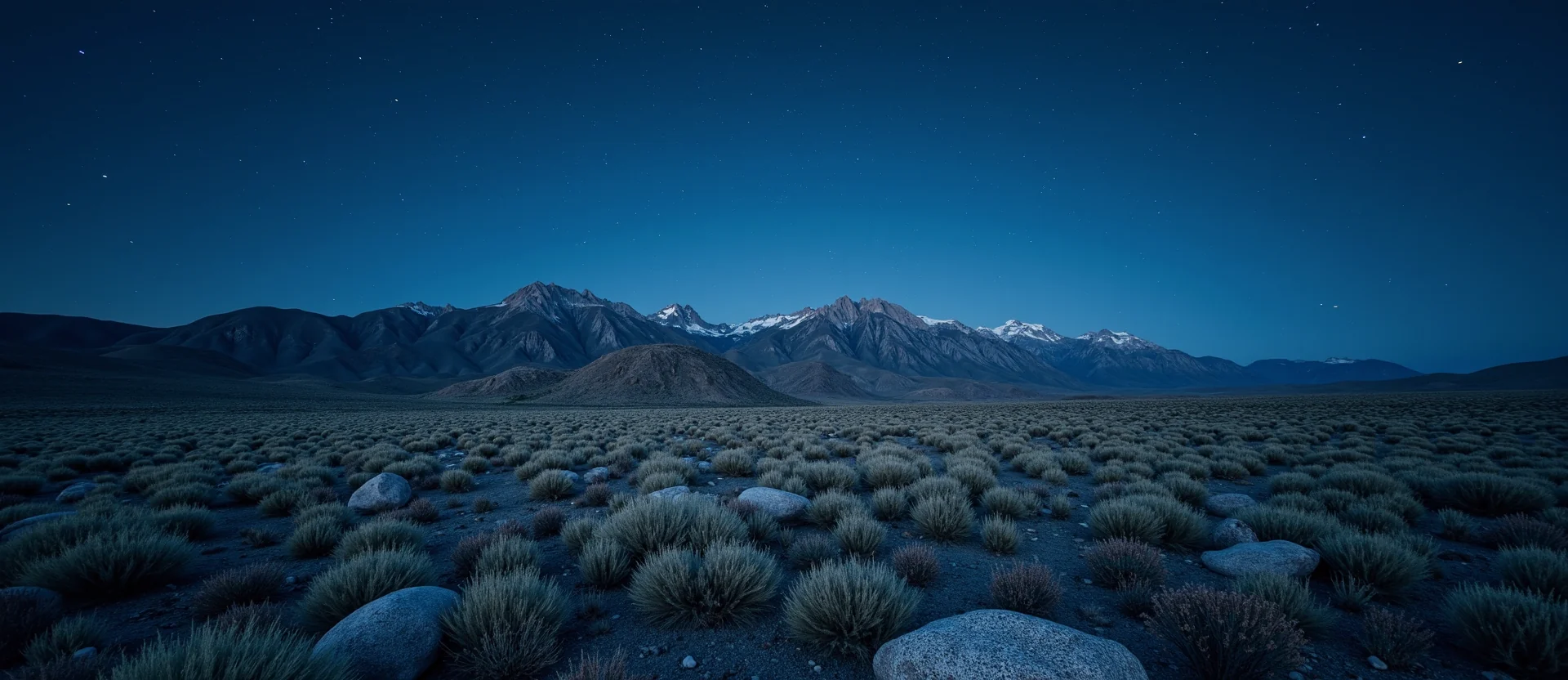 Symbolizing Stability/Peak: A local Rabbitbrush solid mountain ridge. - AI Generated
