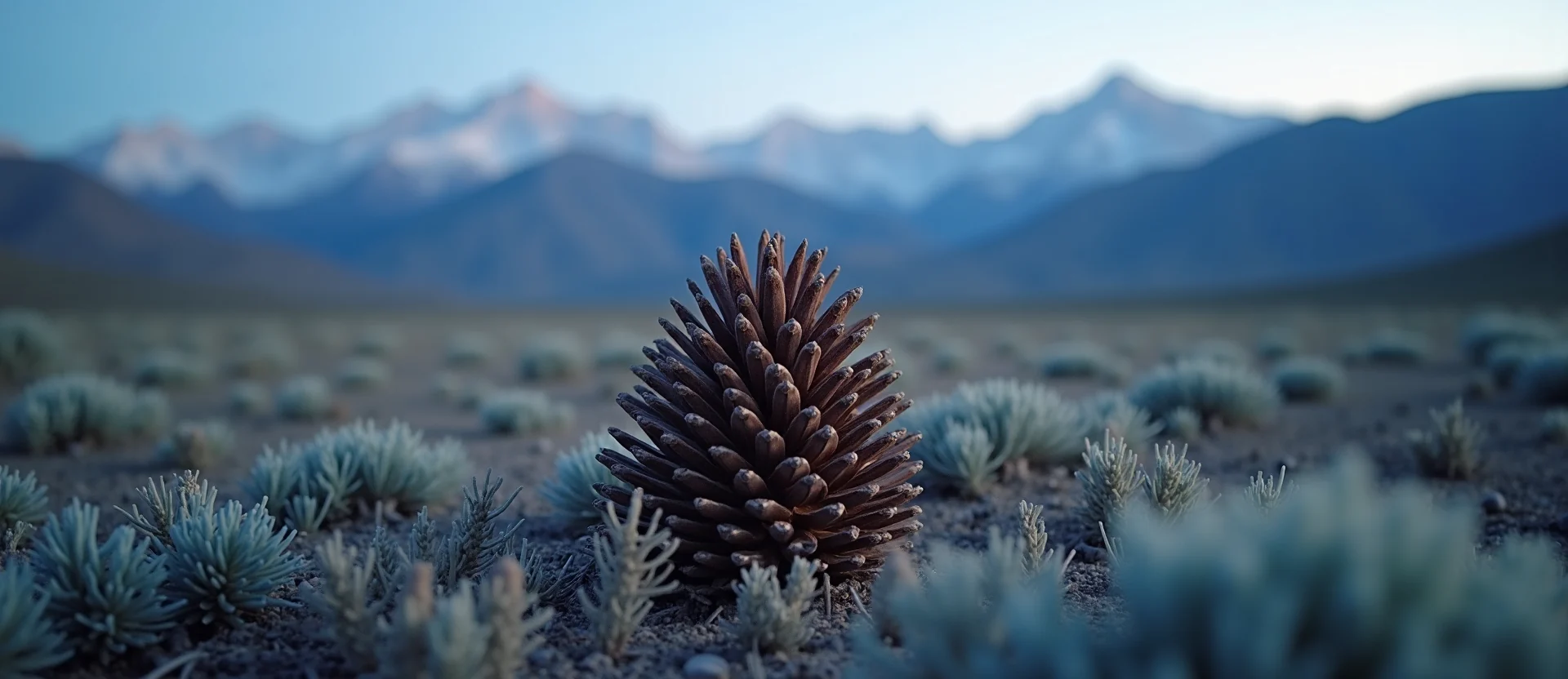 Symbolizing Seed/New Beginning: A local Bitterbrush opening pine cone. - AI Generated