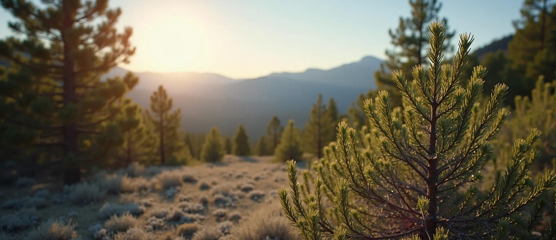 Symbolizing Growth/Resilience: A local Sierra Juniper new branch reaching for the sky. - AI Generated
