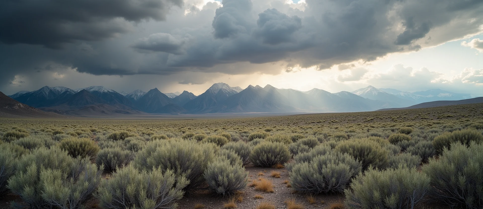 Symbolizing Identity/Local: A local Sagebrush (Artemisia tridentata) Sierra Nevada skyline. - AI Generated