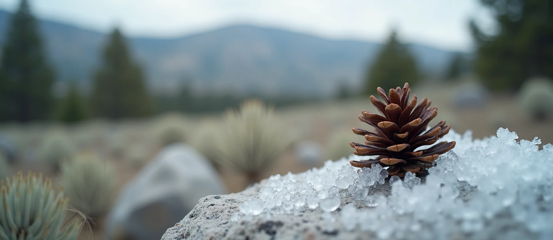 Symbolizing Seed/New Beginning: A local Sierra Juniper opening pine cone. - AI Generated