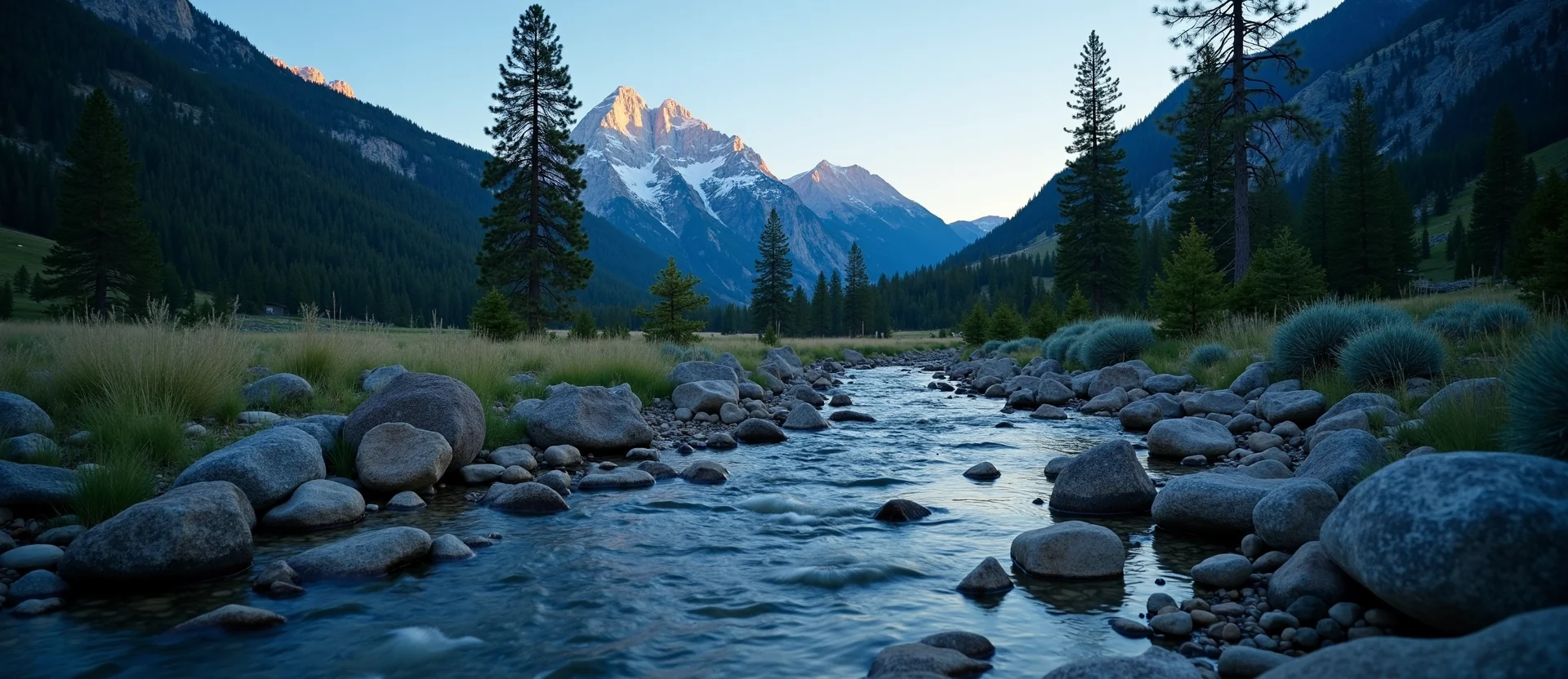 Symbolizing Flow/Cleansing: A local Quaking Aspen clear cold snowmelt stream. - AI Generated