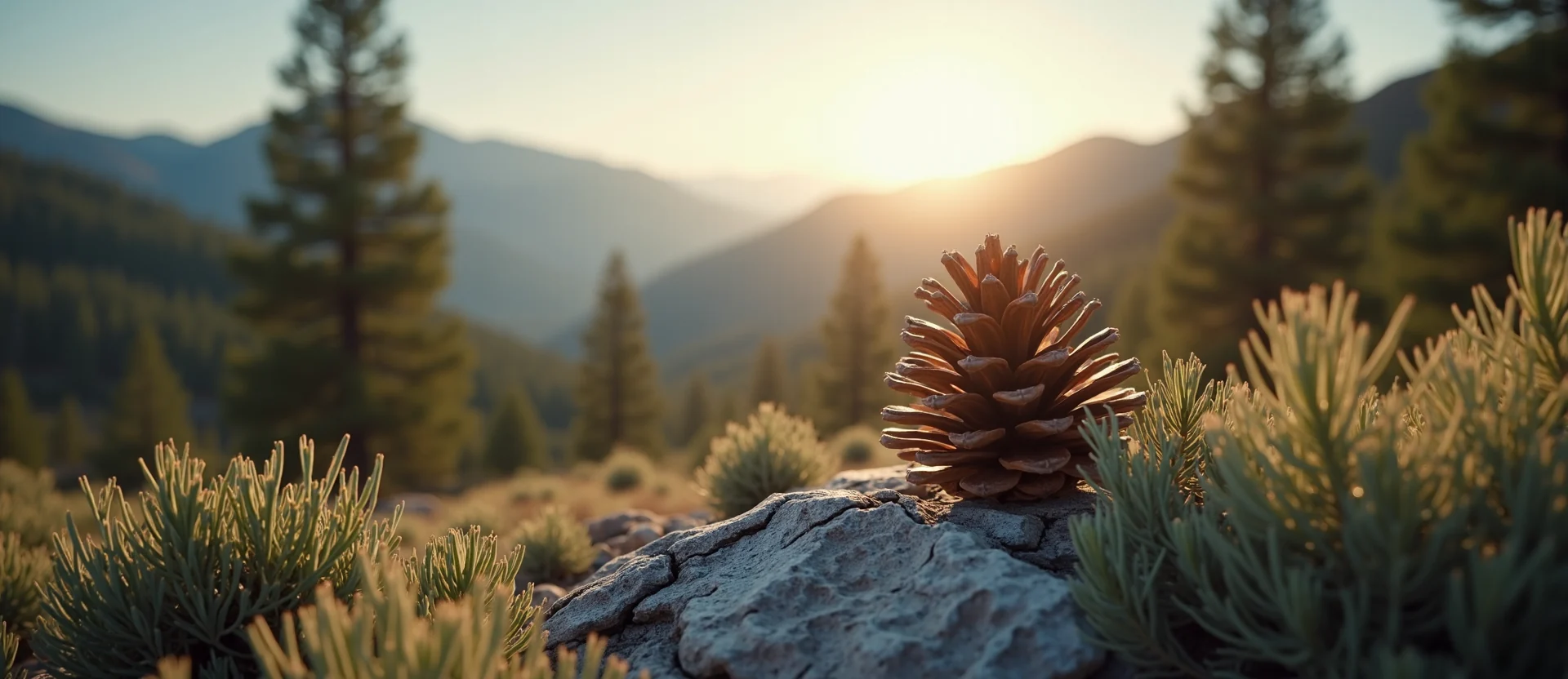 Symbolizing Seed/New Beginning: A local Mountain Mahogany opening pine cone. - AI Generated