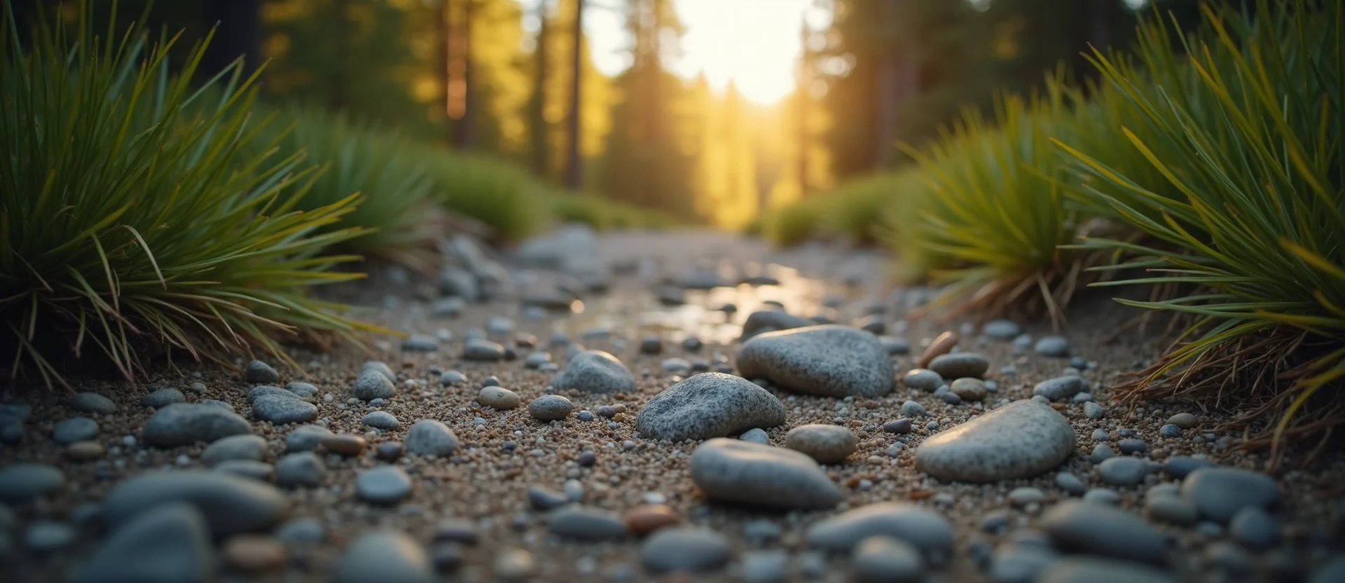 Symbolizing Flow/Cleansing: A local Quaking Aspen smooth Truckee river stones. - AI Generated