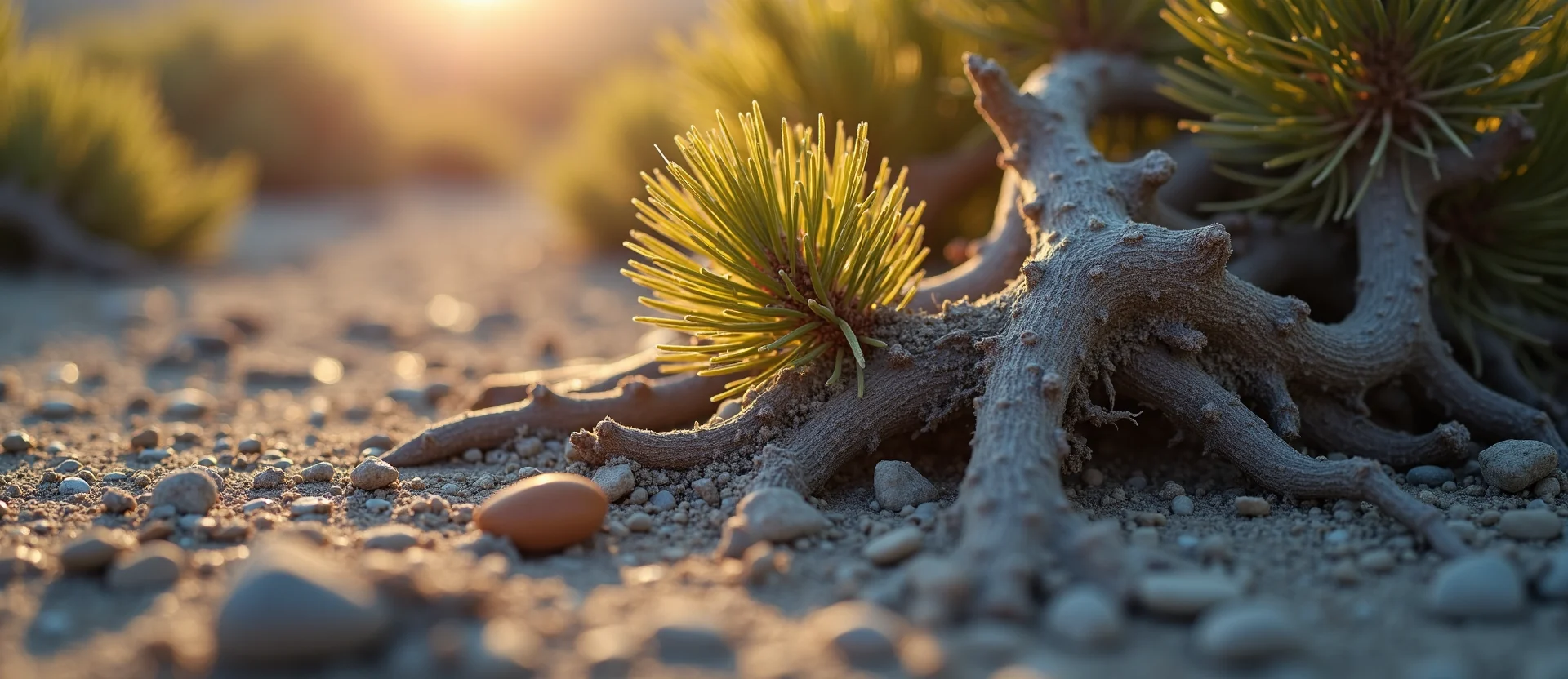 Symbolizing Growth/Resilience: A local Bitterbrush gnarled juniper roots. - AI Generated