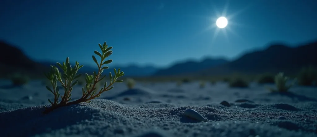 Symbolizing Growth/Resilience: A local Bitterbrush new branch reaching for the sky. - AI Generated
