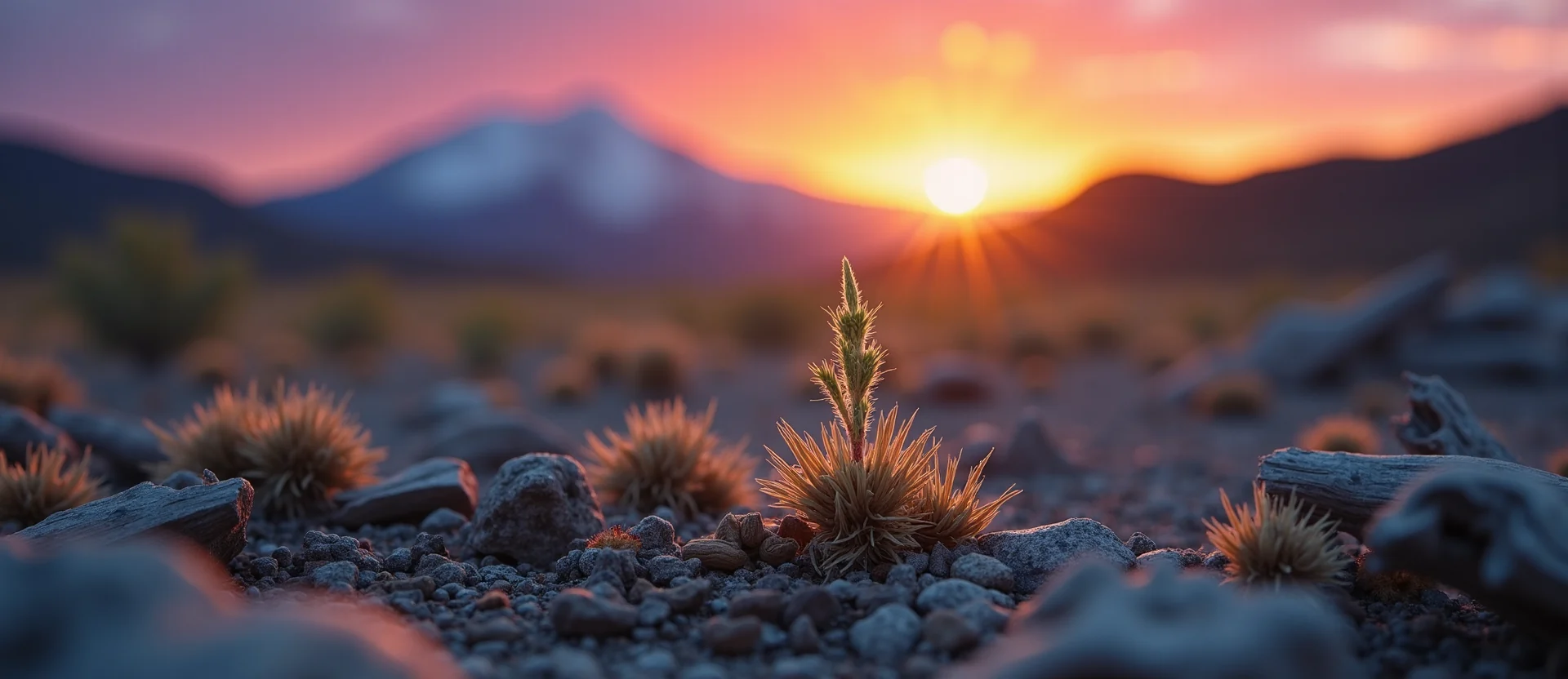 Symbolizing Seed/New Beginning: A local Mountain Mahogany sprouting sagebrush seedling. - AI Generated