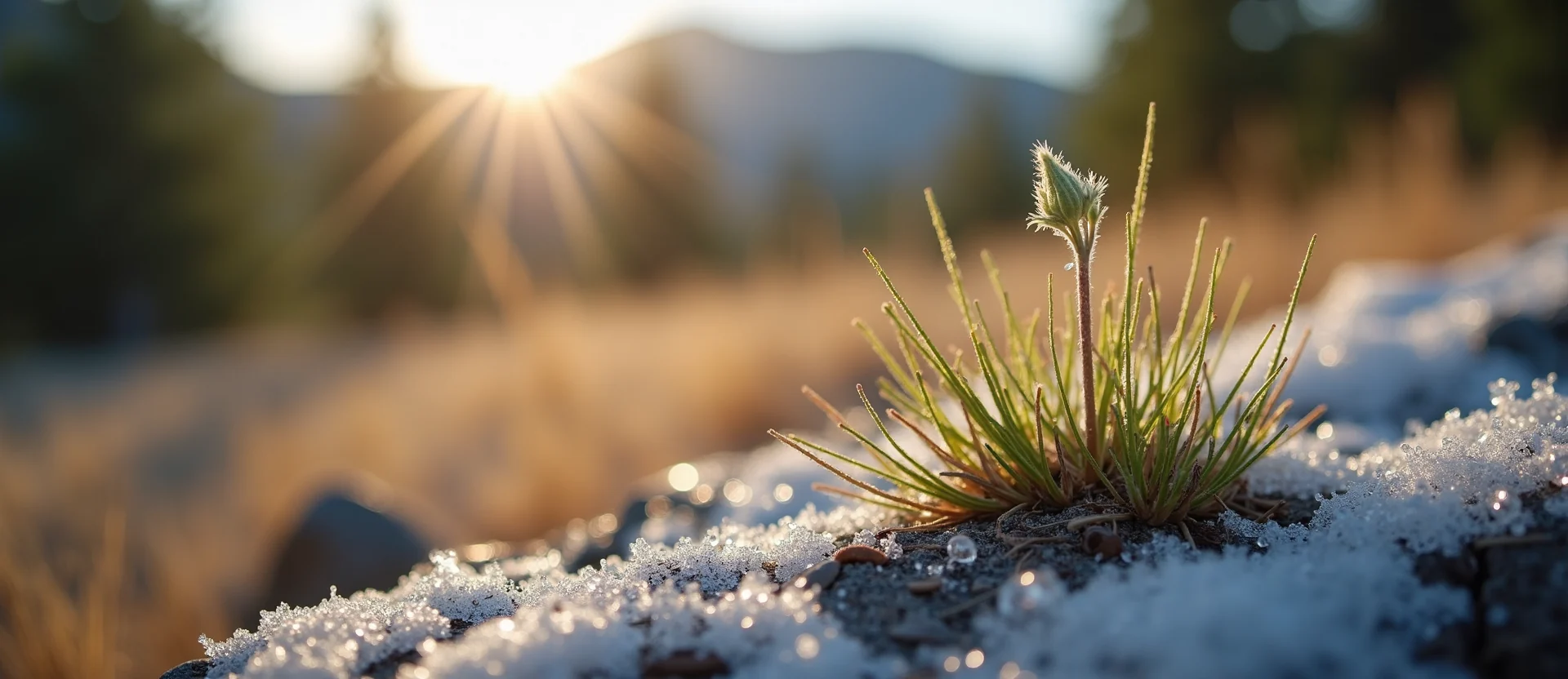 Symbolizing Seed/New Beginning: A local Indian Paintbrush sprouting sagebrush seedling. - AI Generated