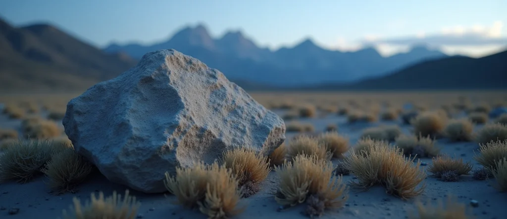 Symbolizing Stability/Peak: A local Indian Paintbrush unshakable boulder. - AI Generated