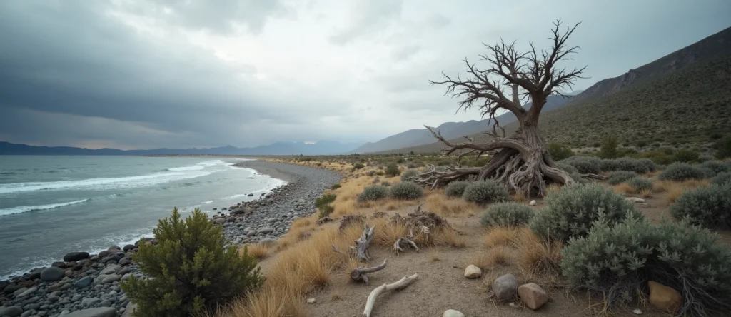 Symbolizing Growth/Resilience: A local Manzanita new branch reaching for the sky. - AI Generated