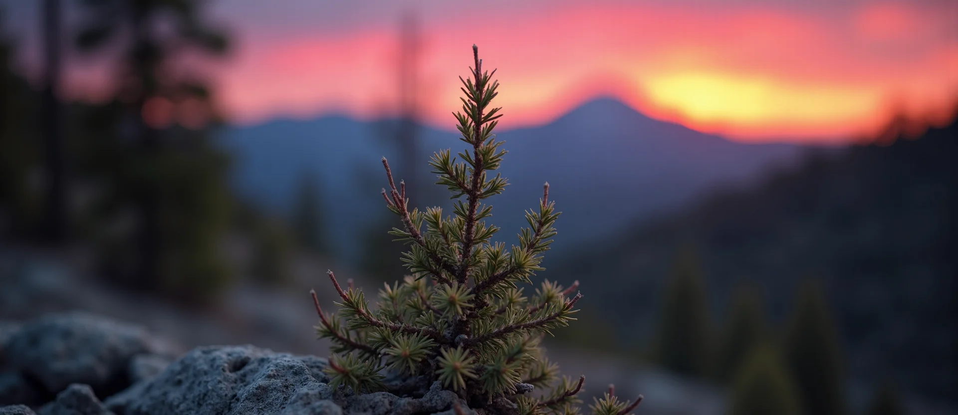 Symbolizing Growth/Resilience: A local Bitterbrush new branch reaching for the sky. - AI Generated