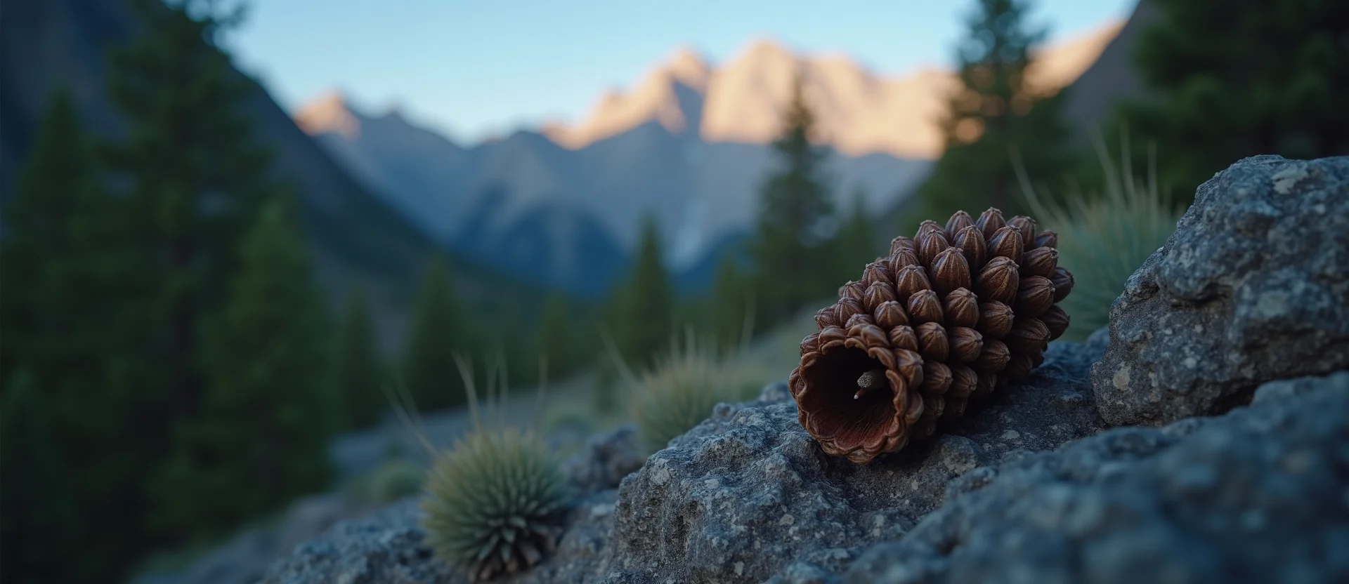 Symbolizing Seed/New Beginning: A local Quaking Aspen opening pine cone. - AI Generated