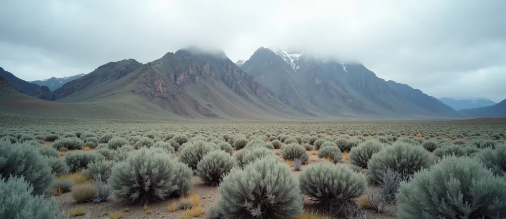 Symbolizing Stability/Peak: A local Mountain Mahogany solid mountain ridge. - AI Generated