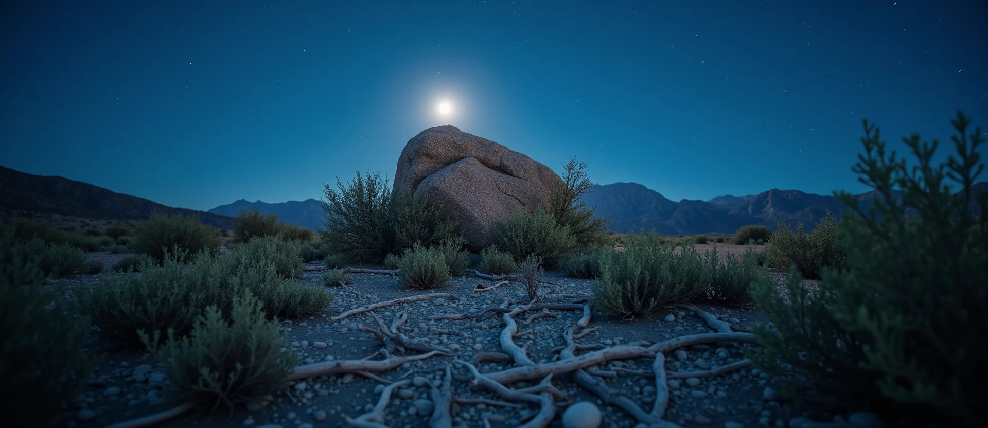 Symbolizing Stability/Peak: A local Sagebrush (Artemisia tridentata) unshakable boulder. - AI Generated