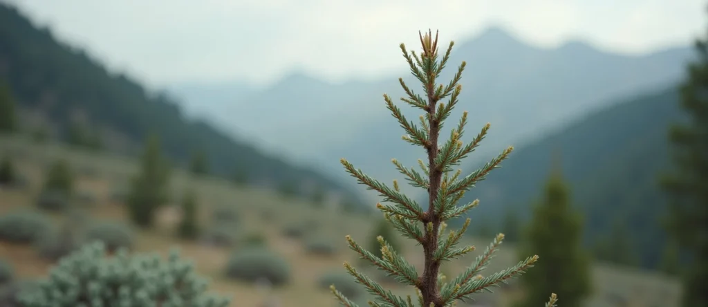 Symbolizing Growth/Resilience: A local Indian Paintbrush new branch reaching for the sky. - AI Generated