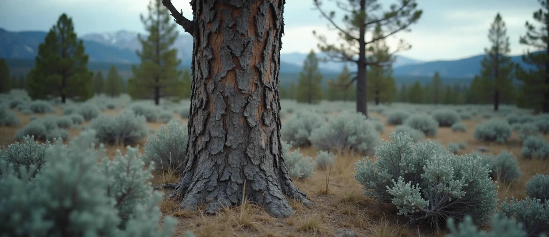 Symbolizing Growth/Resilience: A local Sierra Juniper sturdy weathered tree trunk. - AI Generated