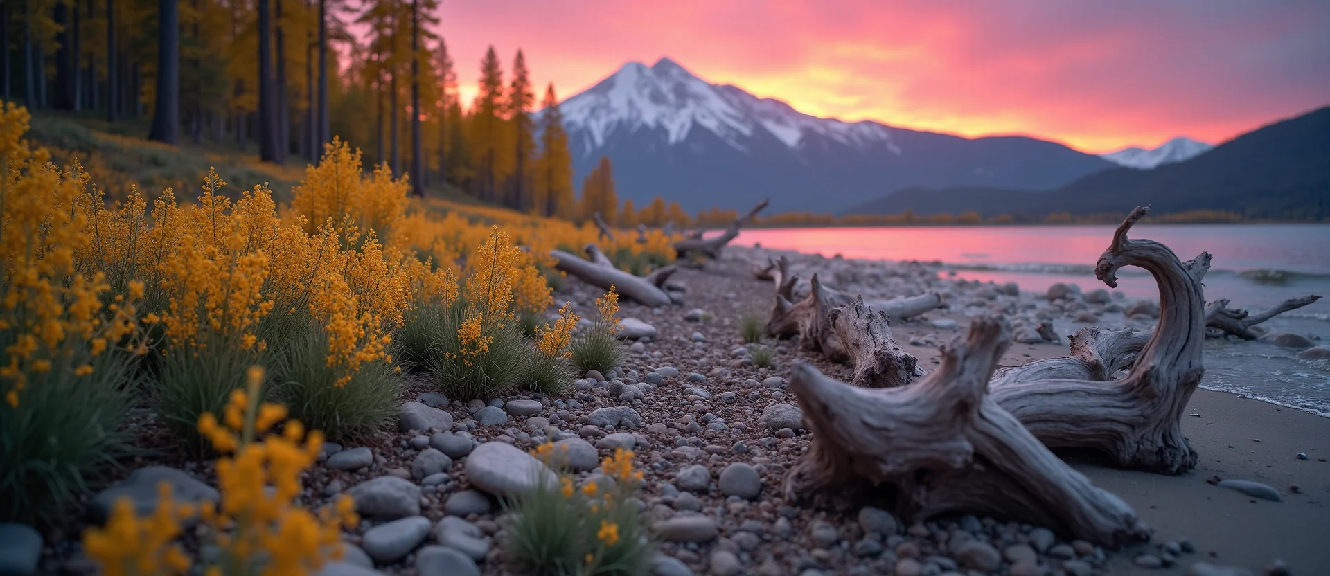 Symbolizing Growth/Resilience: A local Indian Paintbrush thriving aspen grove. - AI Generated