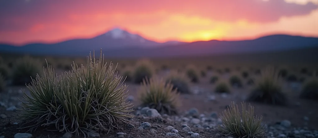 Symbolizing Stability/Peak: A local Bitterbrush distant Sierra horizon. - AI Generated