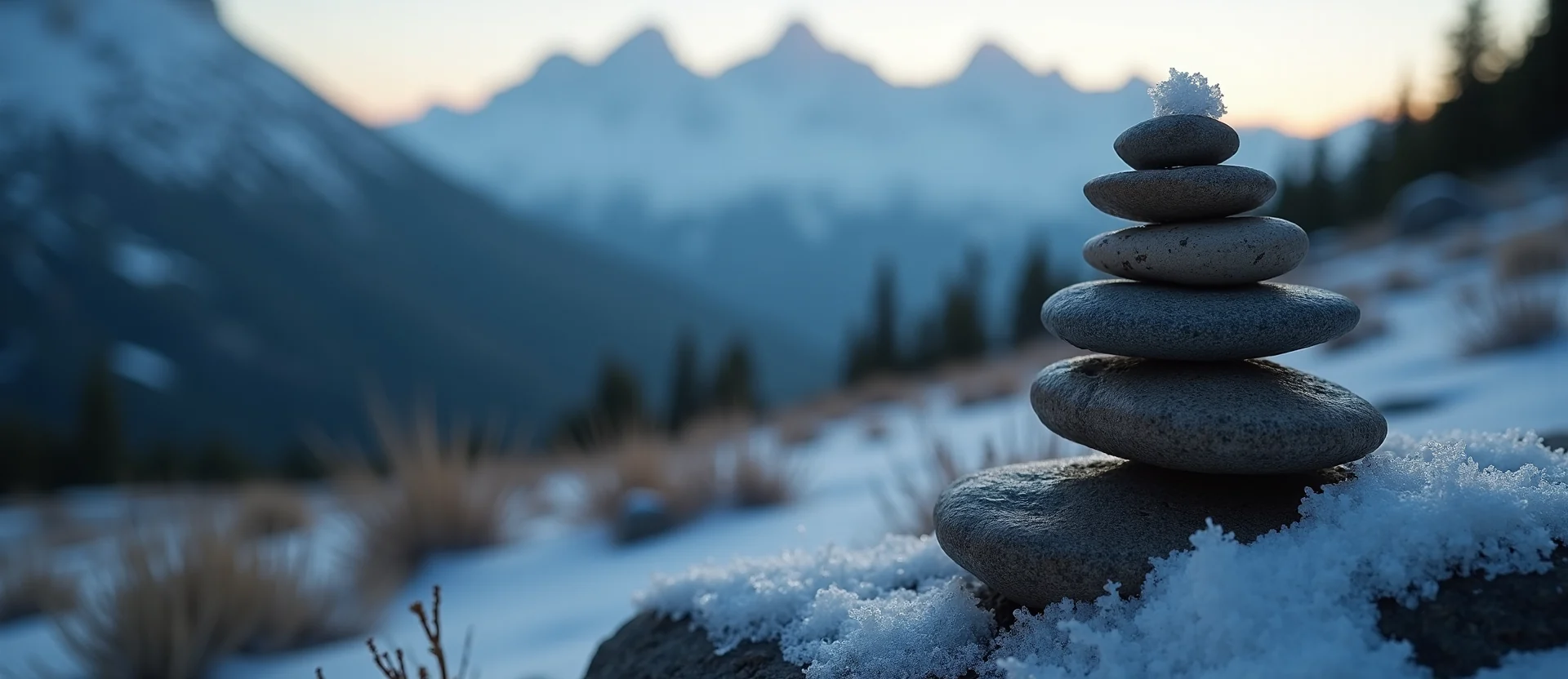 Symbolizing Stability/Peak: A local Manzanita ancient rock cairn. - AI Generated