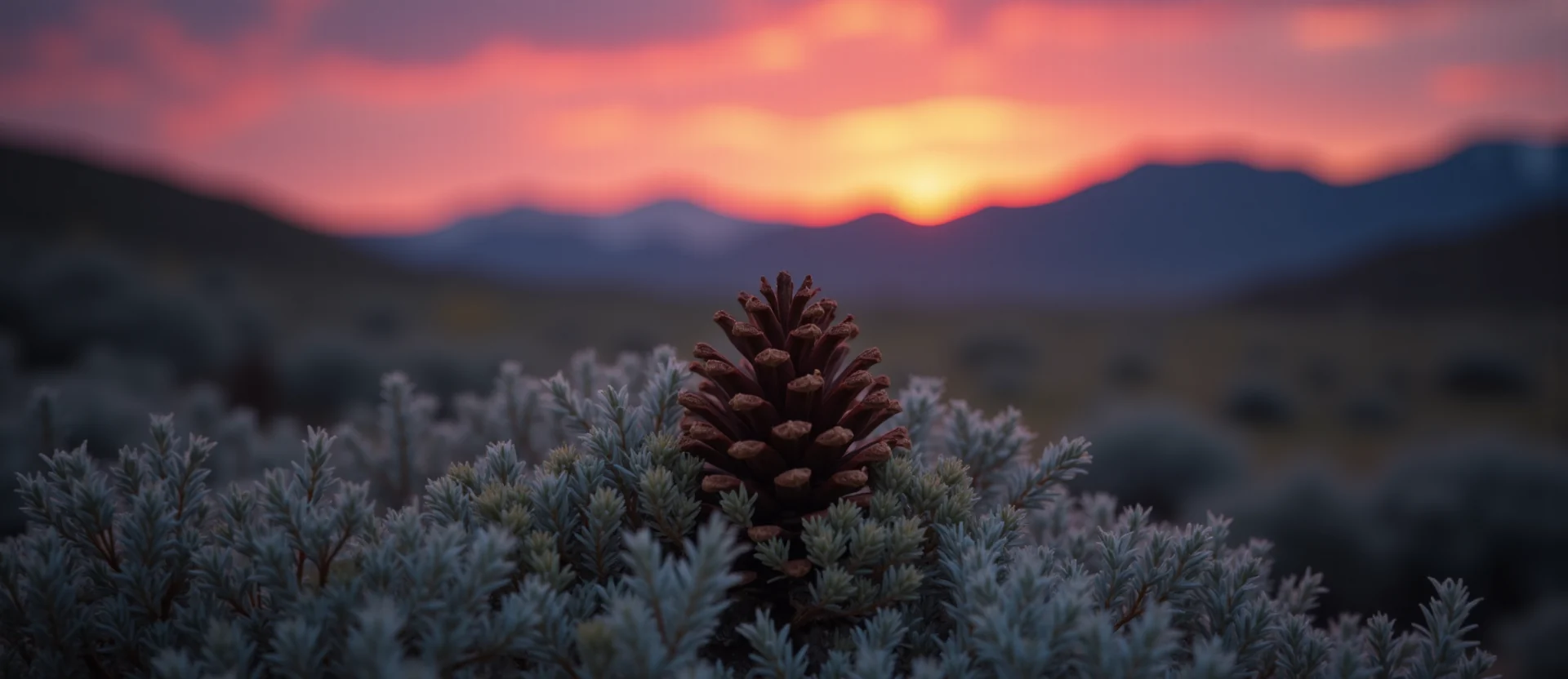 Symbolizing Seed/New Beginning: A local Desert Peach opening pine cone. - AI Generated