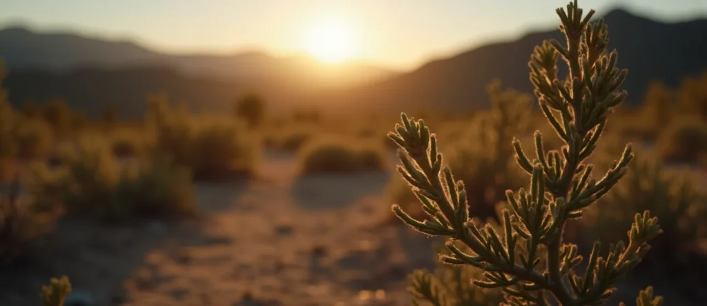 Symbolizing Seed/New Beginning: A local Sagebrush (Artemisia tridentata) new green bud on a branch. - AI Generated