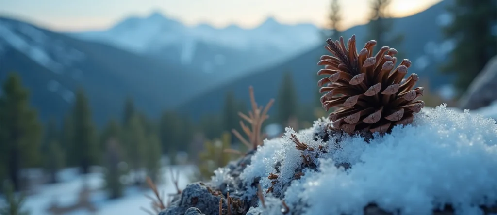 Symbolizing Seed/New Beginning: A local Quaking Aspen opening pine cone. - AI Generated