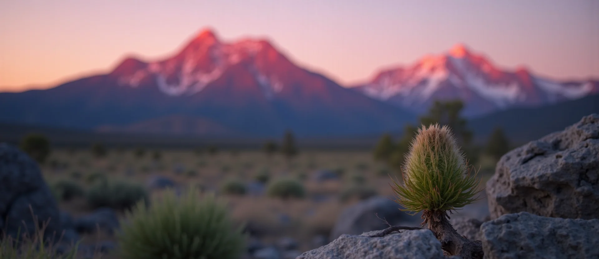 Symbolizing Seed/New Beginning: A local Indian Paintbrush new green bud on a branch. - AI Generated