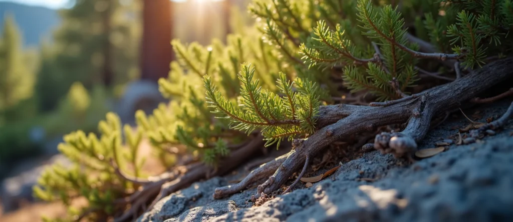 Symbolizing Growth/Resilience: A local Manzanita gnarled juniper roots. - AI Generated