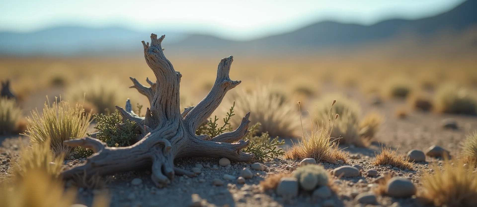Symbolizing Growth/Resilience: A local Sagebrush (Artemisia tridentata) gnarled juniper roots. - AI Generated