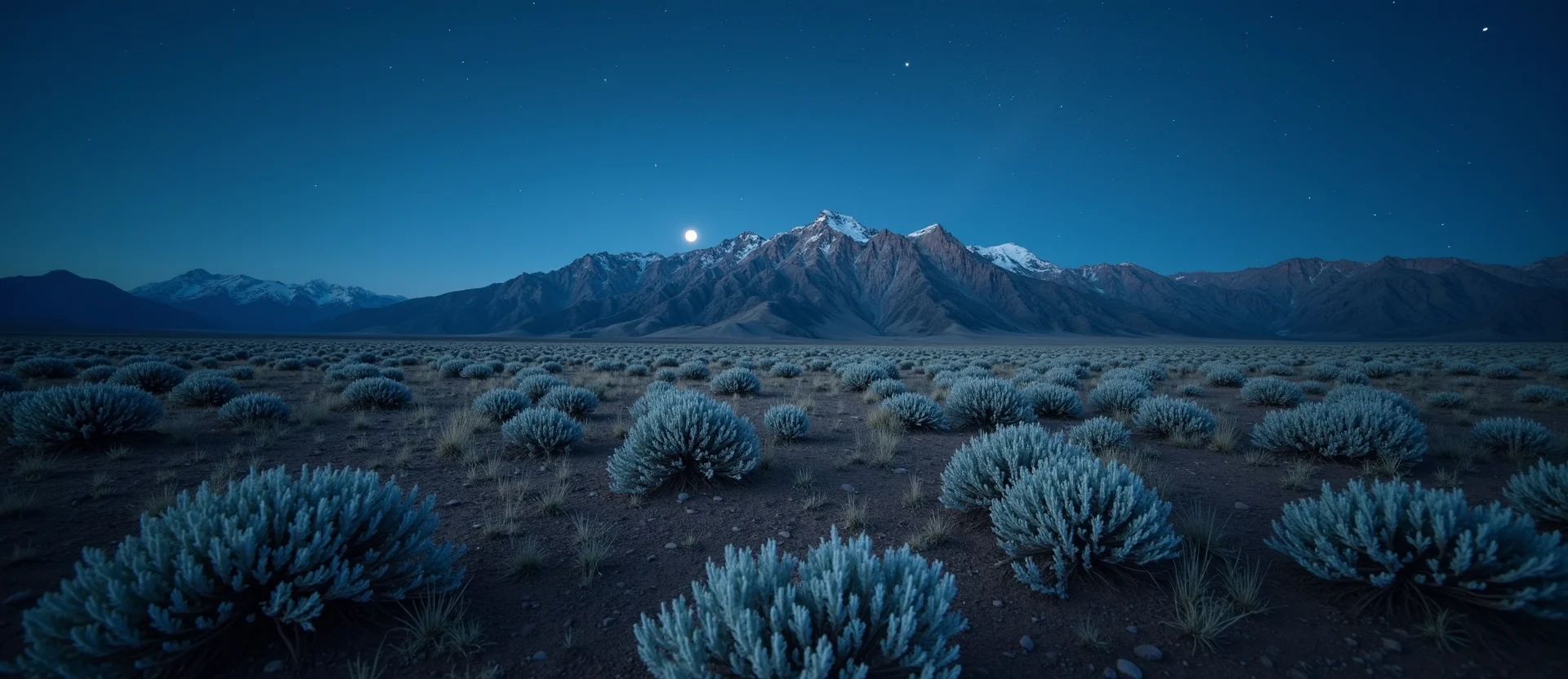Symbolizing Stability/Peak: A local Rabbitbrush solid mountain ridge. - AI Generated