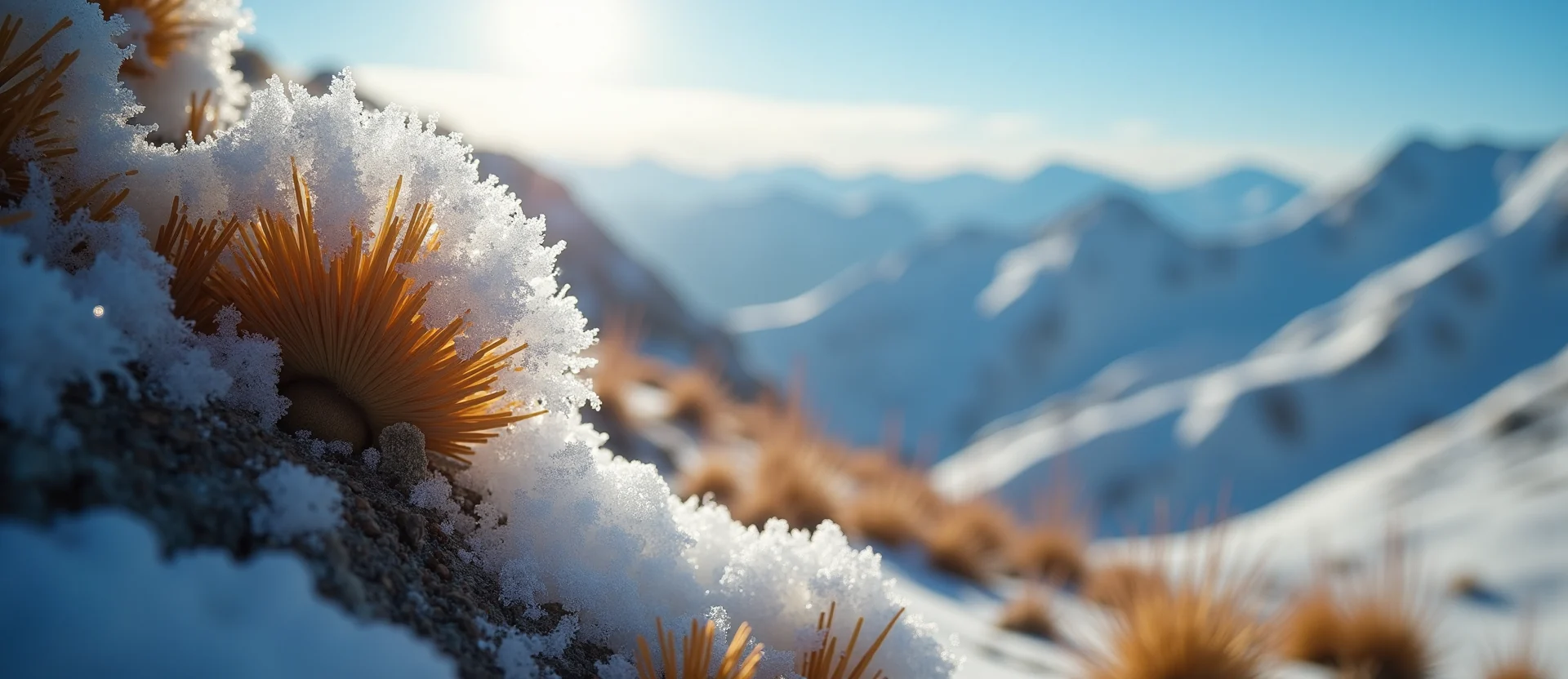 Symbolizing Identity/Local: A local Indian Paintbrush Sierra Nevada skyline. - AI Generated