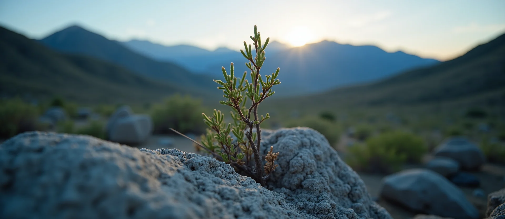 Symbolizing Growth/Resilience: A local Manzanita new branch reaching for the sky. - AI Generated