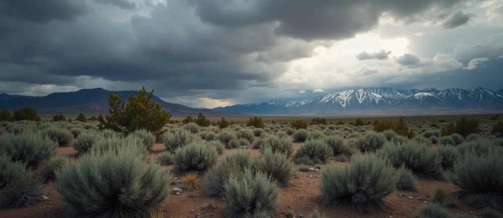 Symbolizing Identity/Local: A local Sagebrush (Artemisia tridentata) Peavine Mountain silhouette. - AI Generated