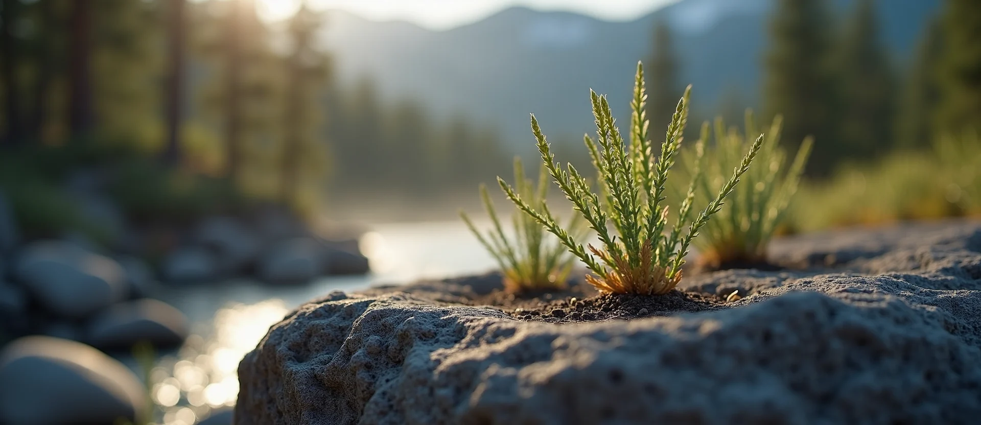 Symbolizing Seed/New Beginning: A local Ponderosa Pine sprouting sagebrush seedling. - AI Generated