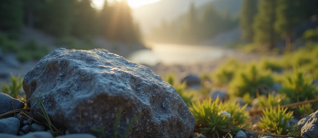 Symbolizing Stability/Peak: A local Bitterbrush unshakable boulder. - AI Generated