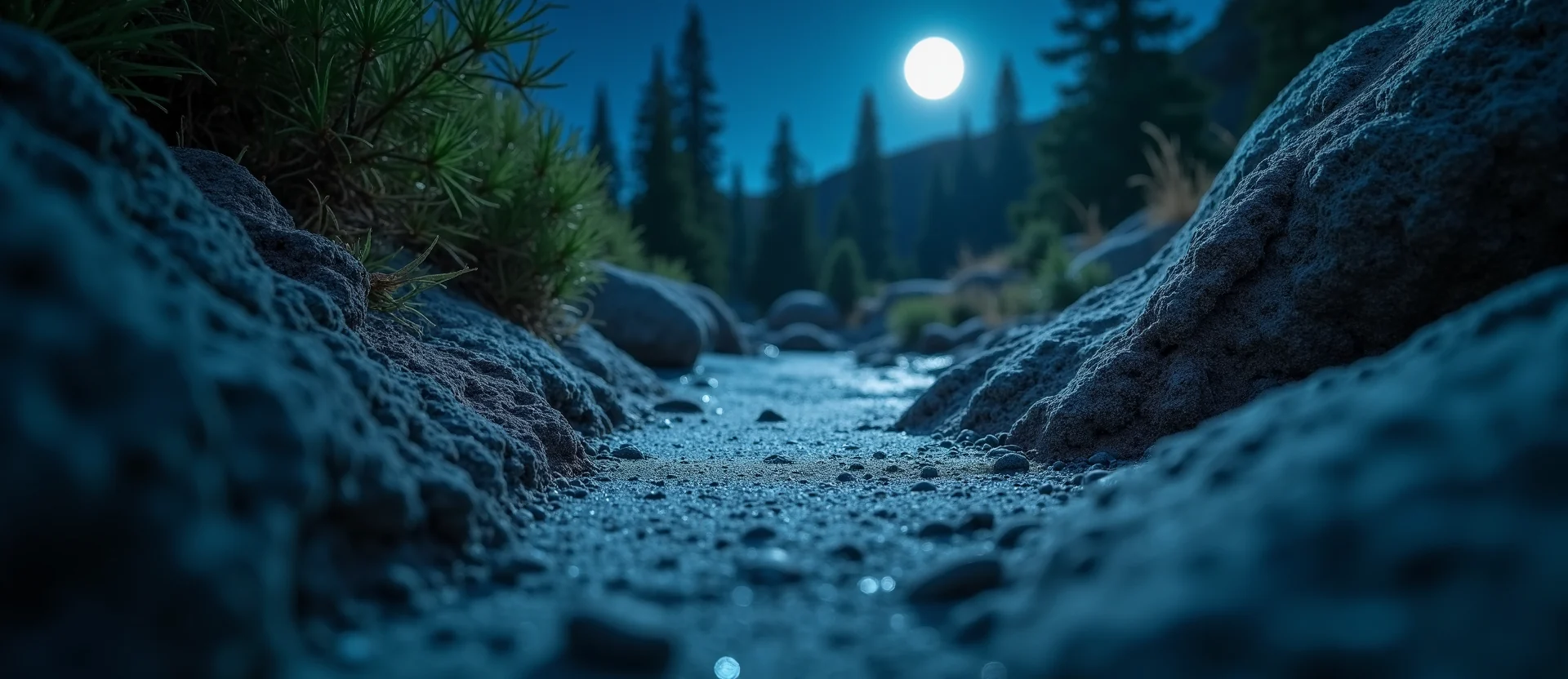 Symbolizing Flow/Cleansing: A local Ponderosa Pine hidden small waterfall. - AI Generated