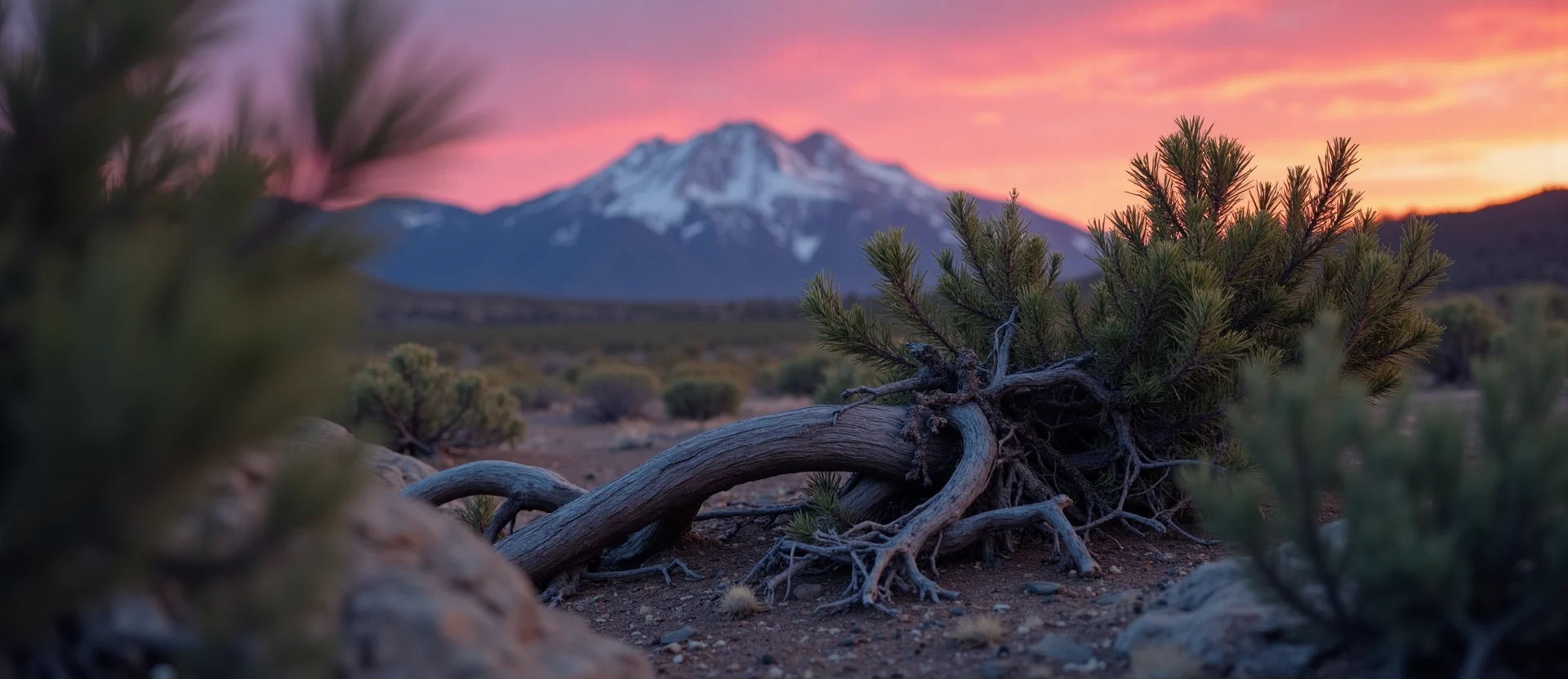 Symbolizing Growth/Resilience: A local Bitterbrush gnarled juniper roots. - AI Generated