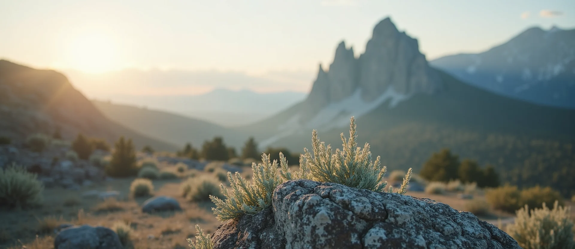 Symbolizing Stability/Peak: A local Manzanita jagged granite peak. - AI Generated