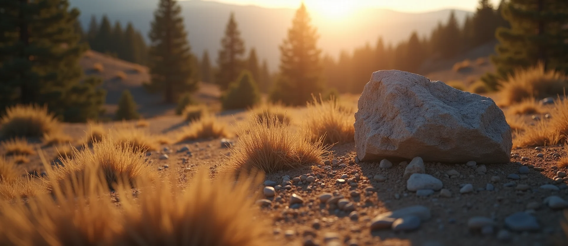 Symbolizing Stability/Peak: A local Quaking Aspen unshakable boulder. - AI Generated