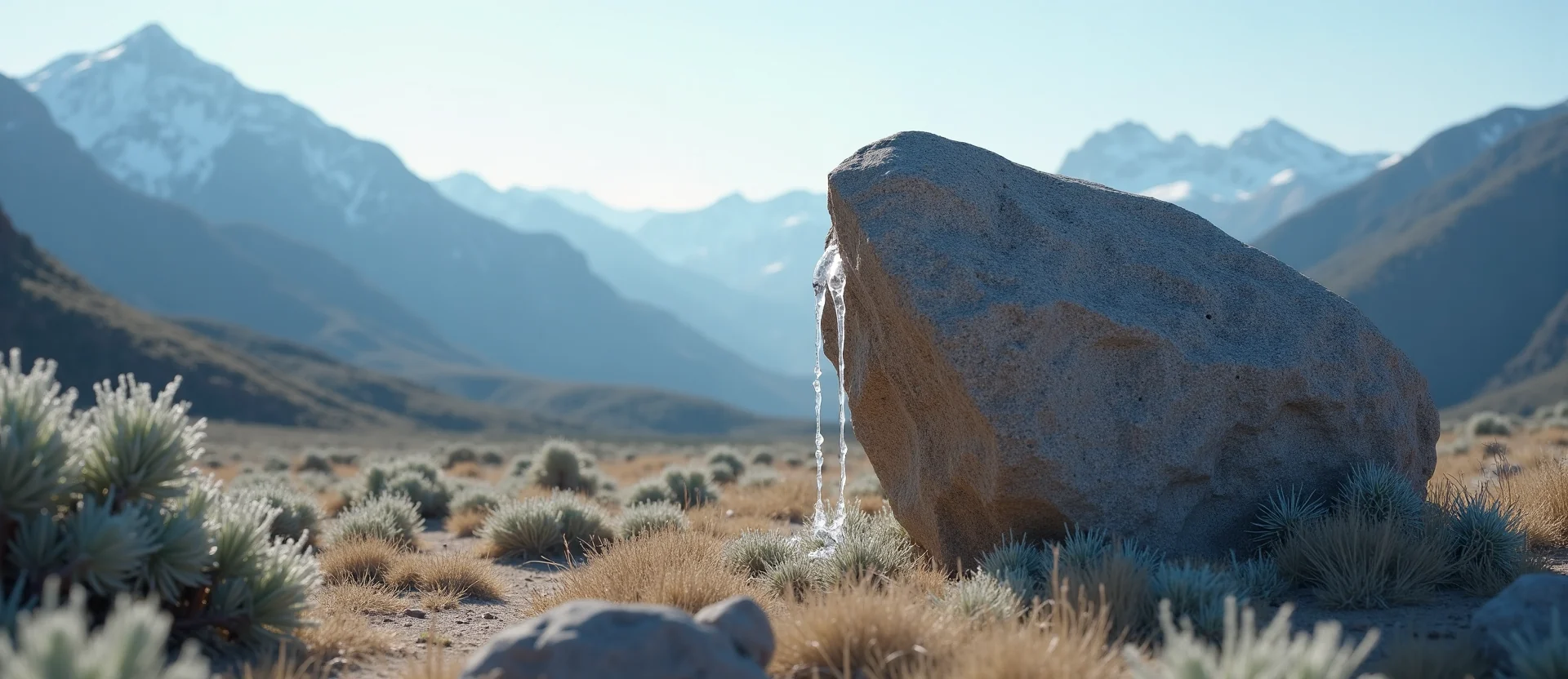 Symbolizing Stability/Peak: A local Sagebrush (Artemisia tridentata) unshakable boulder. - AI Generated